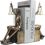statue justice bronze doré balances épée serre livres classique allégorie livres différents tailles personnification