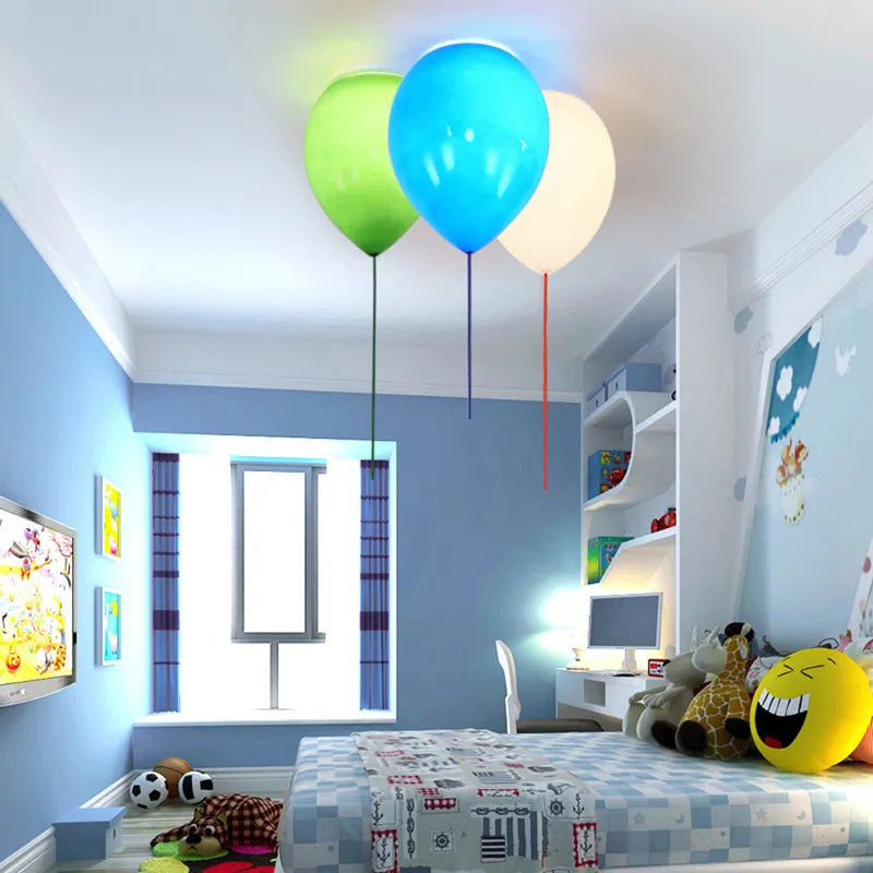 lampe suspension verre blanc jaune vert bleu moderne enfantine brillante nordique chambre enfants