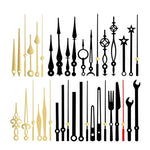 aiguilles montre réparations horlogerie classique or noir élégantes différentes formes motifs décoratifs fixations mouvement