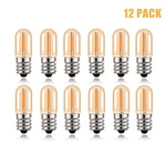 ampoule led filament transparente dorée vintage e12 e14 220v blanc chaud 2200k 25000h