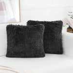 housses coussin décoratives peluche polyester moderne fermeture glissière bleu noir rose violet orange blanc