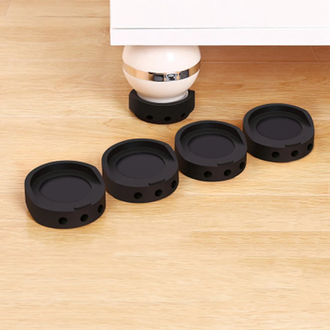 supports meubles anti vibration adhésifs noirs modernes meubles rond perforations pièces