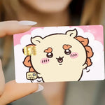 autocollants carte credit dessin anime kawaii motifs alimentaires bordures colorées