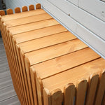 clôture murale bois naturel moderne balcon extérieur support pots fleurs anti corrosion unique