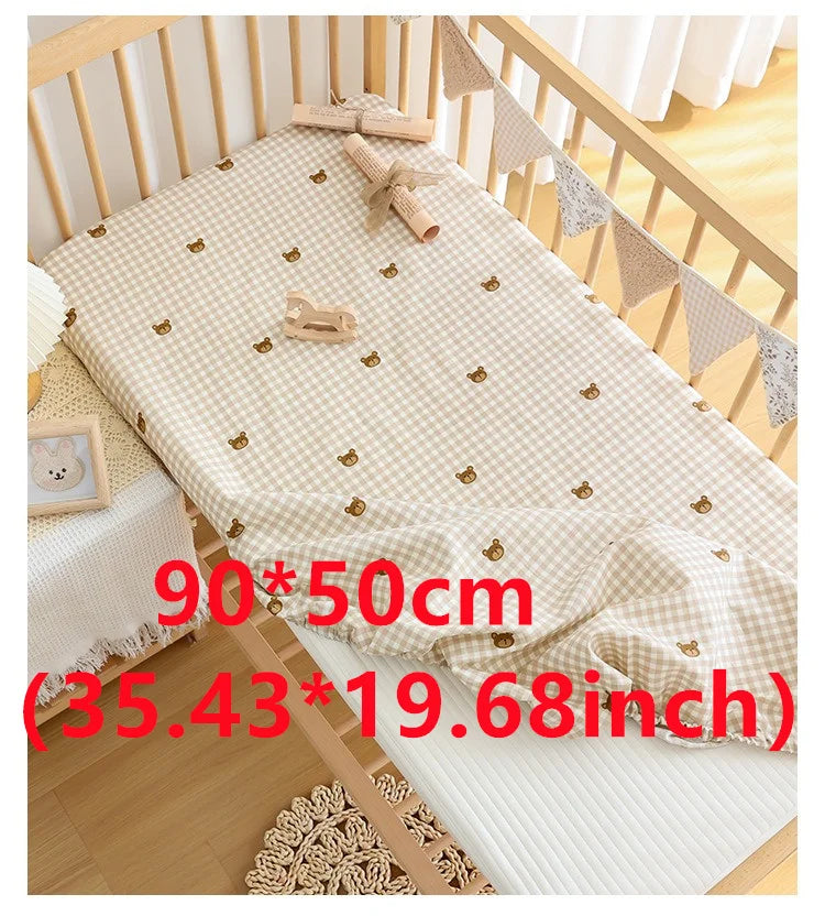 drap housse bébé imprimé animaux gris blanc moderne 90x50 120x60 130x70 polyester coton