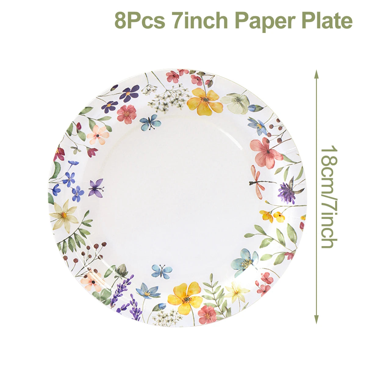 serviettes festives fleurs colorées assiettes verres nappe anniversaire décoration table pâques Blanc multicolore