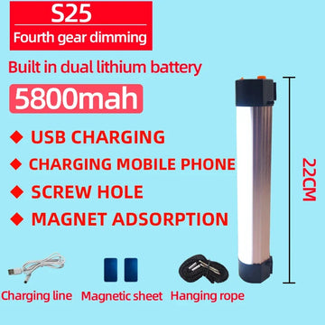 lampe led rechargeable camping tube alu blanc orange moderne minimaliste