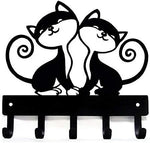 porte clefs mural noir silhouette chien pattes moderne decoration maison objet decoratif
