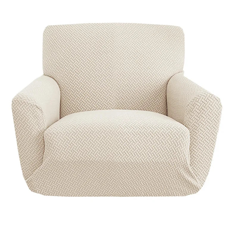 housses fauteuil vert clair tissu motifs geometriques anti debit adhésifs modernes polyester elastique salon