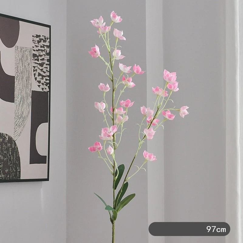bouquet artificiel rose blanc décoration intérieure moderne minimaliste 97cm feuilles fleurs