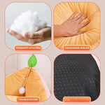 lit animal orange vert pastel velours doux moderne confortable peluche coussin doux base solide