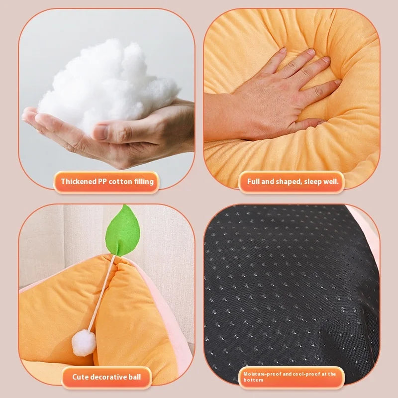 lit animal orange vert pastel velours doux moderne confortable peluche coussin doux base solide
