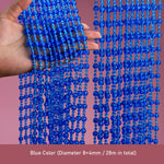 rideau pvc clips moderne rose bleu clair facile porte maison translucent