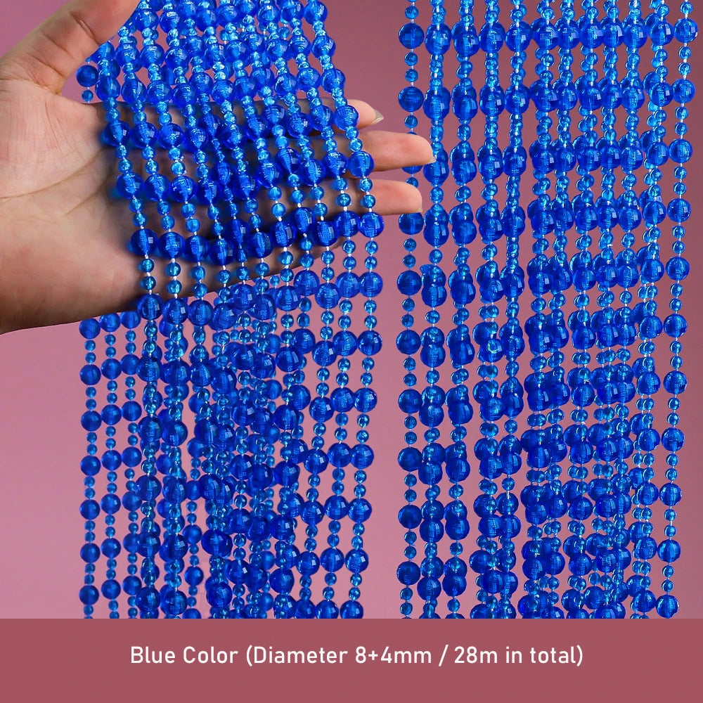 rideau pvc clips moderne rose bleu clair facile porte maison translucent