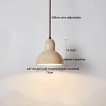 suspension lumineuse moderne pierre naturelle blanc brun lustre salon cuisine chambre minimaliste