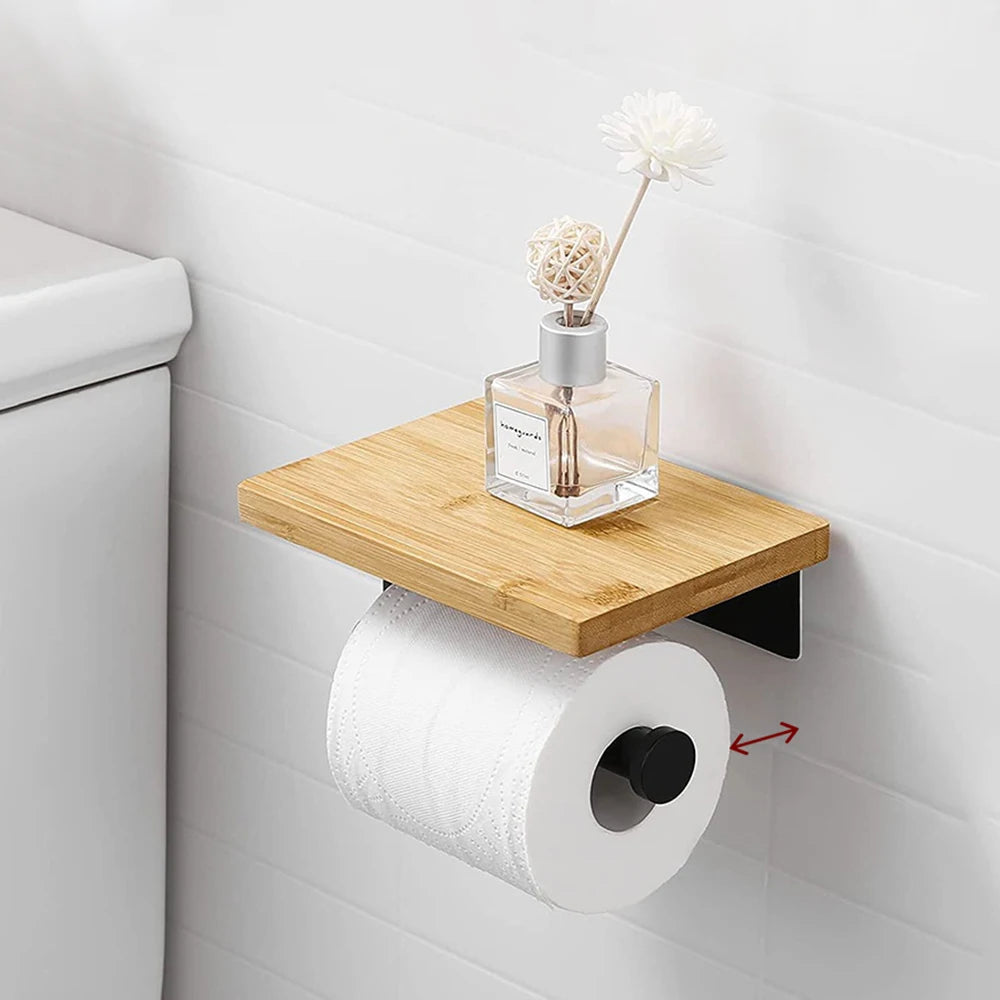 porte papier toilette étagère moderne téléphone portable blanc bois minimaliste