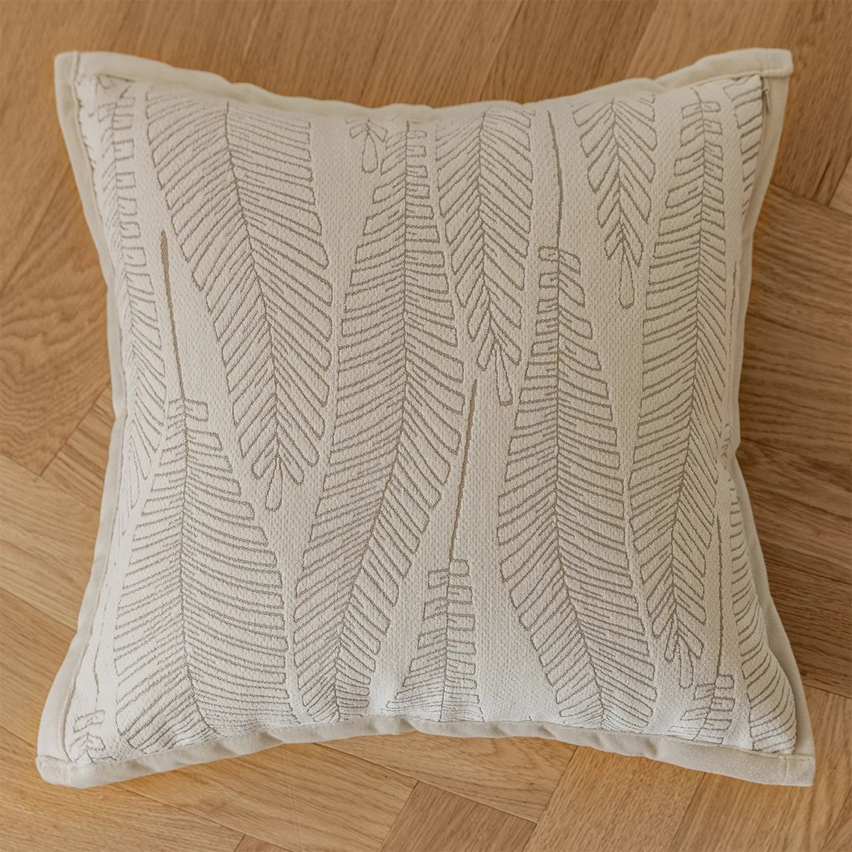 housse coussin carré motif floral doré 100% polyester 45x45cm décoration maison élégant