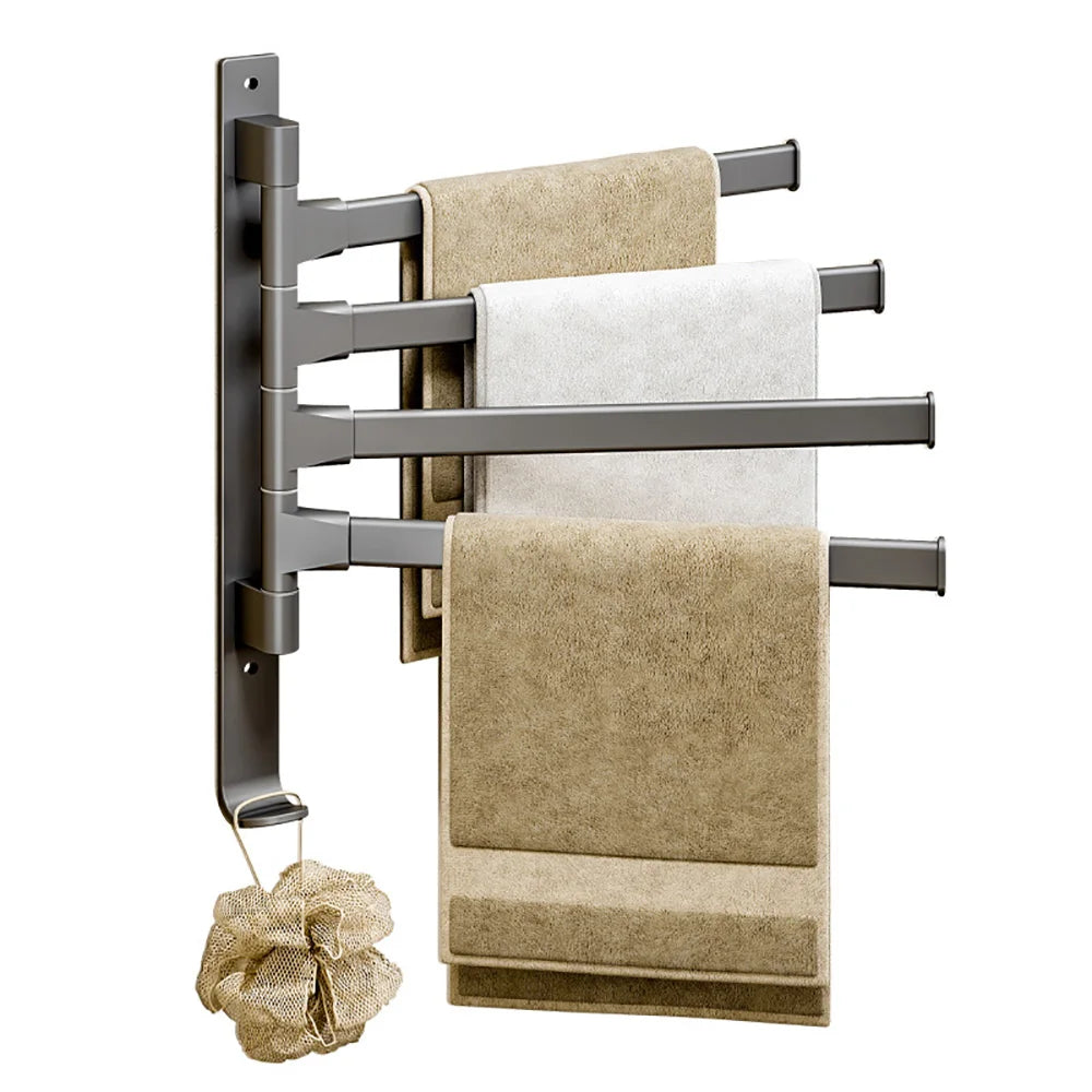porte serviettes mural pliable gris moderne fixations vis serviettes