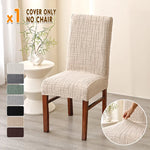 housse chaise moderne gris clair rayures horizontales verticales élastique polyester salle manger