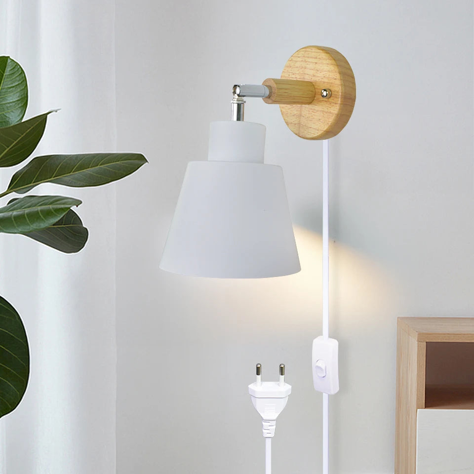 lampe murale moderne conique noire gris blanche jaune rose éclairage chambre entrée étude