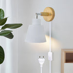 lampe murale moderne conique noire gris blanche jaune rose éclairage chambre entrée étude