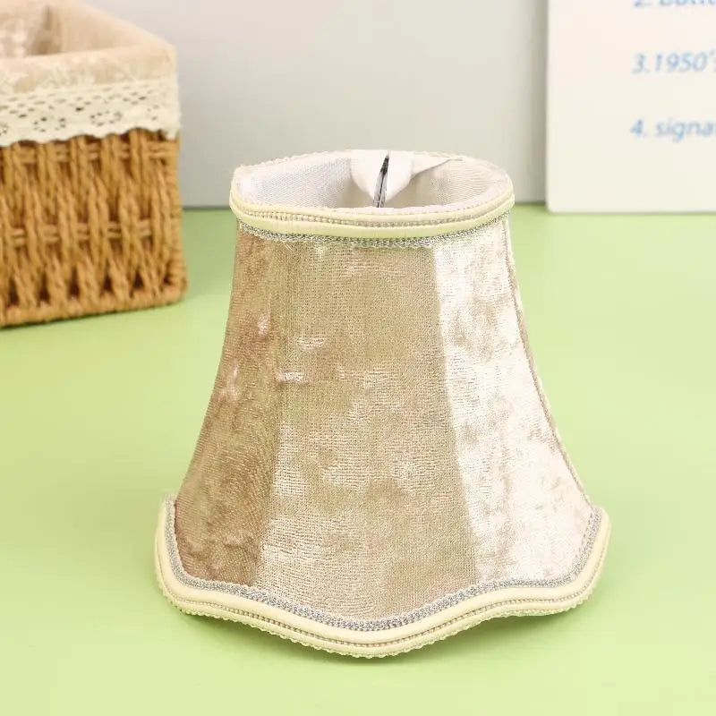 abat jour tissu floral beige marron bleu classique décoration maison DIY
