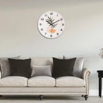 horloge murale bois motif végétal moderne salon chambre coucher quartz silencieux 10 12 14