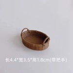 miniature panier osier rustique accessoires maison poupée décoration rangement paille naturel artisanal