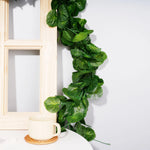 guirlande végétale artificielle feuilles vertes modernes décoration extérieure accrochée adhésif maison jardin anniversaire exposition