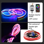 Mode scan RGB de la bande LED néon pour décoration automobile