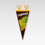 drapeaux camping extérieur felt wool bleu noir vert clips graphiques vintage naturellements motifs