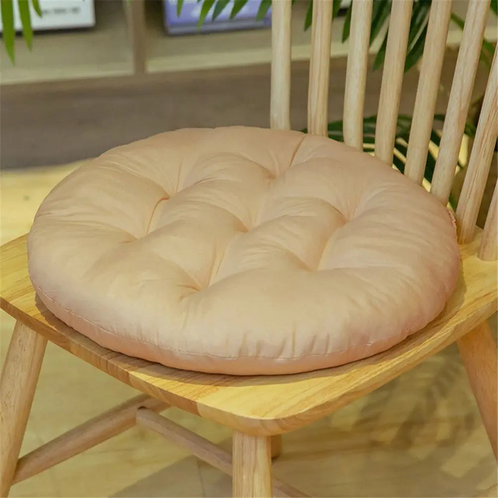 coussin rond doux uni imperméable anti décubitus coton polyester bleu gris rose camel verte