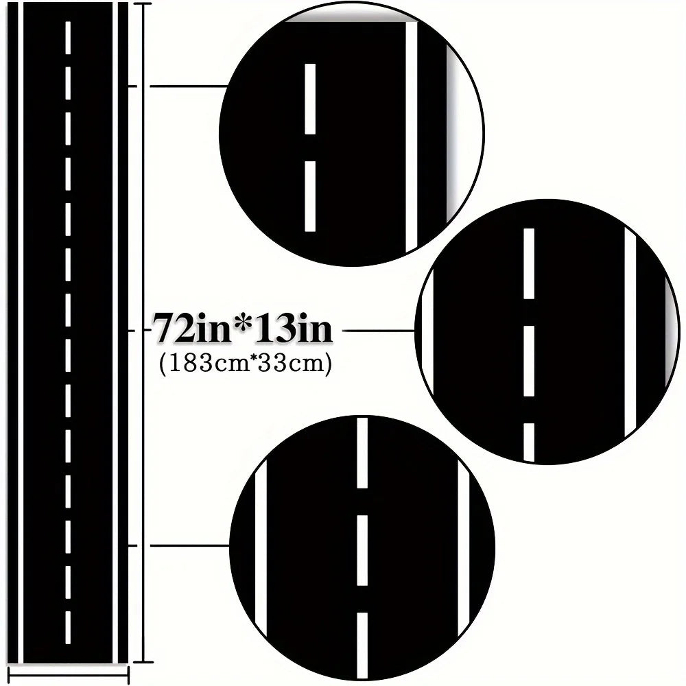 tapis table route marquages noir blanc moderne salon dinning chambre