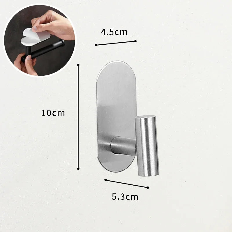 accessoire salle bain adhésif noir moderne porte rouleau papier toilette napkin holder suspension serviettes