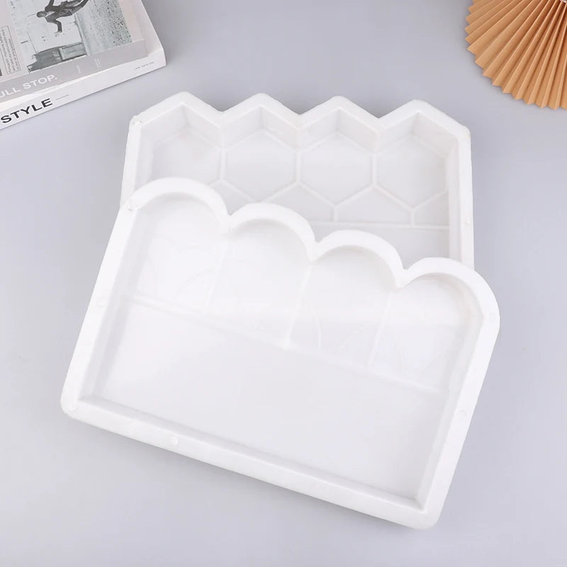 moules plastique blanc hexagonaux arcs decoration jardin creation artisanale résine bricolage