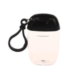 bouteille rechargeable transparente moderne 30ml anneau fixe couvercle bleu rose noir blanc jaune