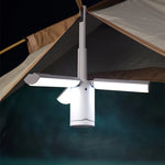 lampe pliable rechargeable led gris clair moderne anneau suspension camping