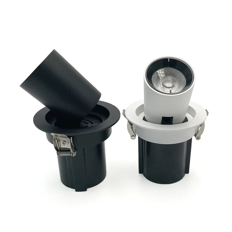Spot LED réglable 10W 15W blanc noir moderne clips inclusion