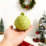 boules noel silicone flocons neige branches houx décoratives traditionnelles vert orange blanc
