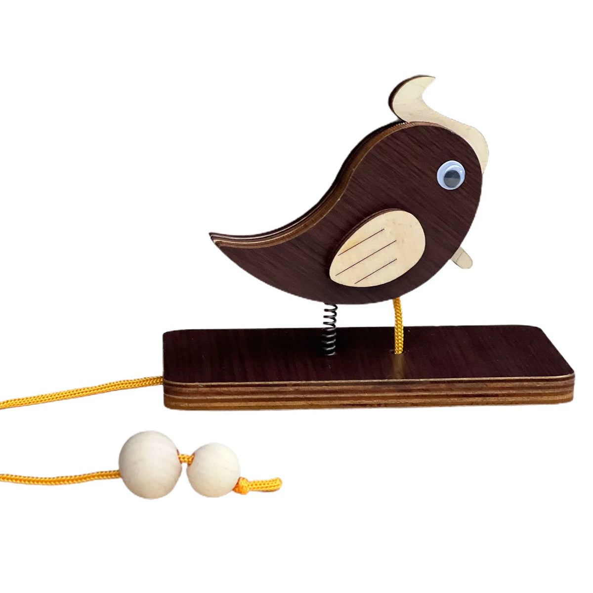 oiseau mobile oiseau bois bois corde jaune clips moderne porte rappel entrée intérieur bleu