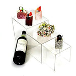 présentoirs transparents multi niveaux moderne bijoux vernis ongles desserts vin minimaliste réutilisable respectueux environnement