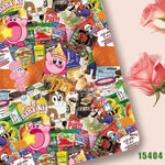 tissu polyester coton 140x50cm patchwork poupées rideaux diy one piece personnages animés multicolore motifs