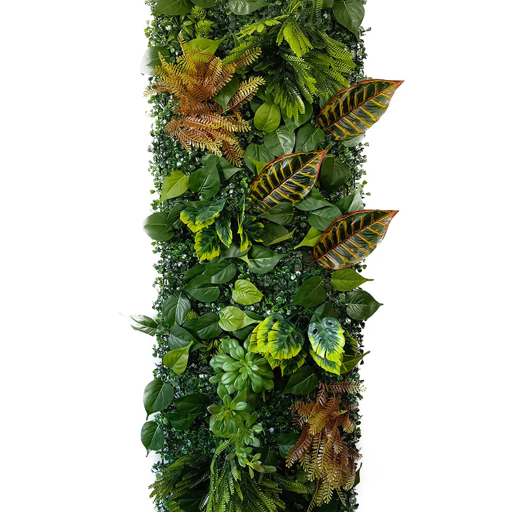 panneau mural végétal artificiel fleurs feuilles décoratif jardin maison extérieur vert rose blanc naturel