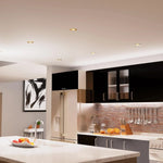 spots encastrables or surface lisse moderne autonome 70mm ouverture 90mm diamètre total led gu10