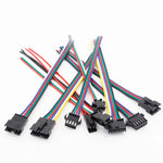 connecteurs led broches cable noir rouge vert bleu blanc clips utilitaires