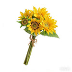 tournesol artificiel bouquet jaune orange décoration intérieure maison anniversaire mariage noël festive