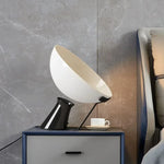 lampe table moderne métal blanc éclairage chaud led sans ombre interrupteur bouton fixée salon