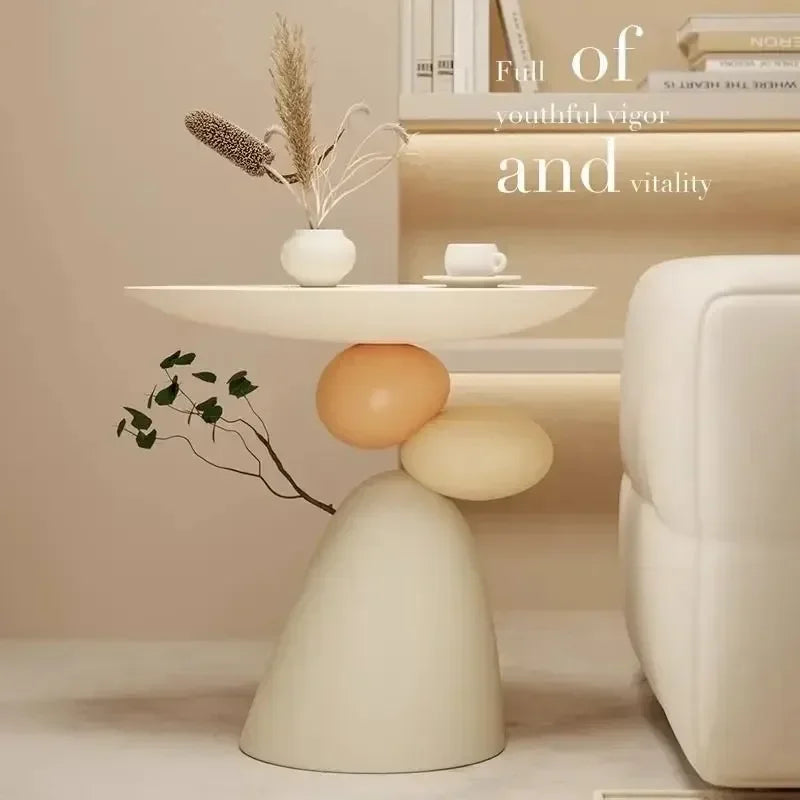 table d'appoint moderne table basse marron beige vert clair minimaliste lisse salon chambre coucher