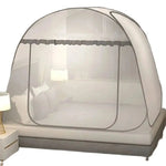 filet lit transparent moderne gris bleu marron maille fine maison extérieur camping voyage