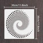 pochoirs stencil noir blanc spirale points moderne géométrique peinture murale sol diy decoration